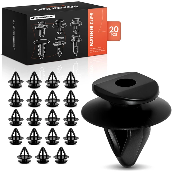 2004-2008 Subaru Forester 20 Pcs Nylon Black Front & Rear Door & Fender & Quarter Panel & Rocker Panel Clip A-Premium APRCF1249