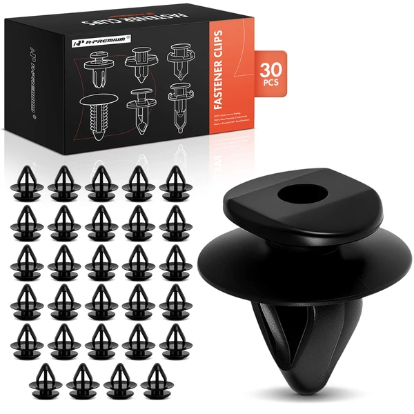 2004-2008 Subaru Forester 30 Pcs Nylon Black Front & Rear Door & Fender & Quarter Panel & Rocker Panel Clip A-Premium APRCF1250