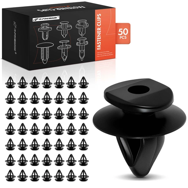 2004-2008 Subaru Forester 50 Pcs Nylon Black Front & Rear Door & Fender & Quarter Panel & Rocker Panel Clip A-Premium APRCF1251