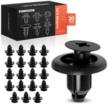 20 Pcs 7mm Black Nylon Fender Liner Clip Fastener