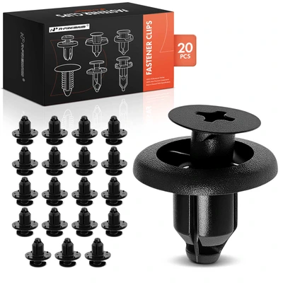 20 Pcs 7mm Black Nylon Fender Liner Clip Fastener