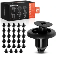 30 Pcs 7mm Black Nylon Fender Liner Clip Fastener