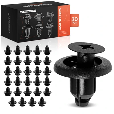 30 Pcs 7mm Black Nylon Fender Liner Clip Fastener