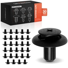 30 Pcs 7mm Nylon Retainer Clip Screw-Type with Open End