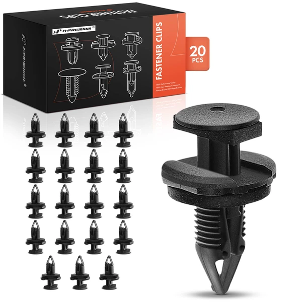 2015-2022 Jeep Renegade 20 Pcs 9mm Nylon Black Bumper & Piller & Door Molding Retainer A-Premium APRCF1258
