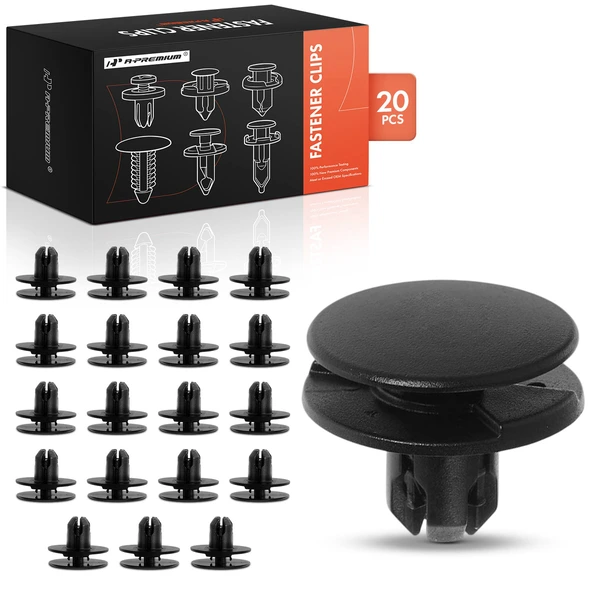 2012-2018 Honda CR-V 20 Pcs 8mm Nylon Black Fender Retainer A-Premium APRCF1300