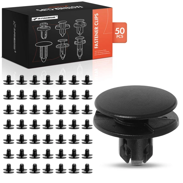 2012-2018 Honda CR-V 50 Pcs 8mm Nylon Black Fender Retainer A-Premium APRCF1302