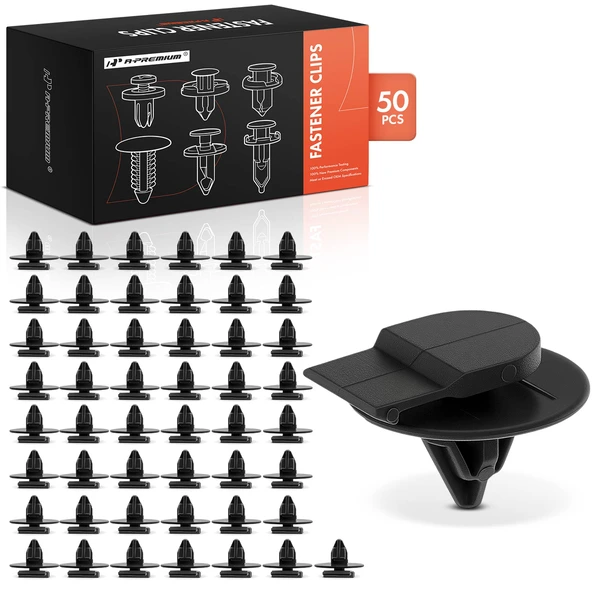 2002-2015 Mini Cooper 50 Pcs 8mm Nylon Black Molding Clip A-Premium APRCF1317