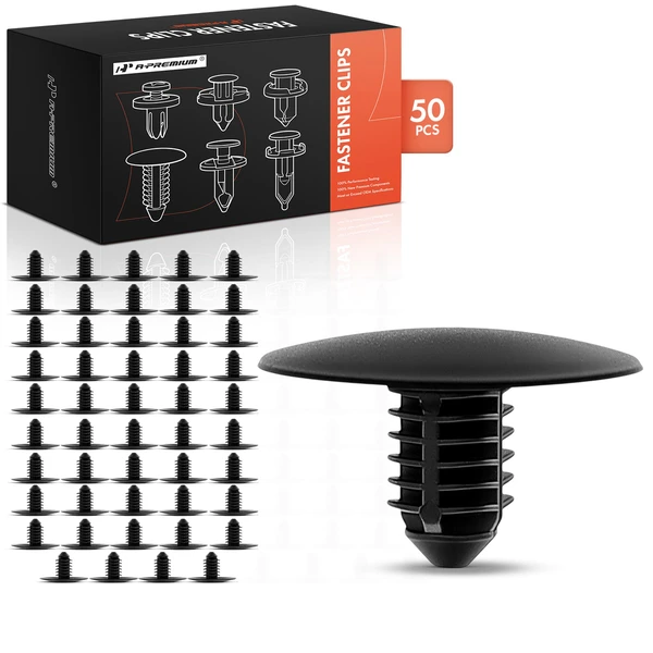 50 Pcs Nylon Black Hood Insulation Retainer A-Premium APRCF1320