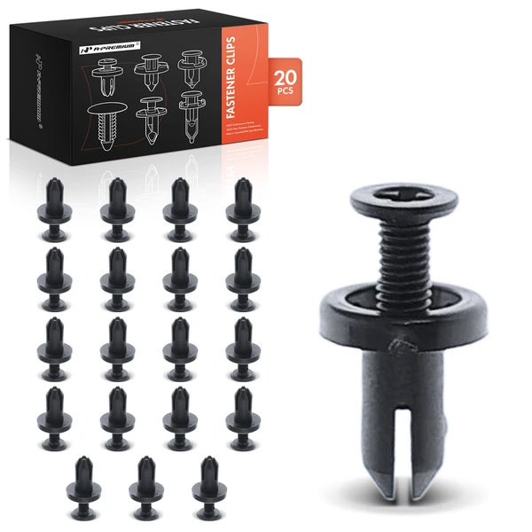 2007-2012 Mazda CX-7 20 Pcs 5mm Nylon Black Push Type Retainer Clip A-Premium APRCF1321