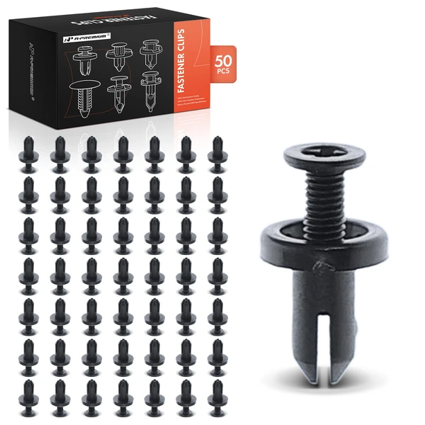 2010-2018 Mazda 3 50 Pcs 5mm Nylon Black Push Type Retainer Clip A-Premium APRCF1323