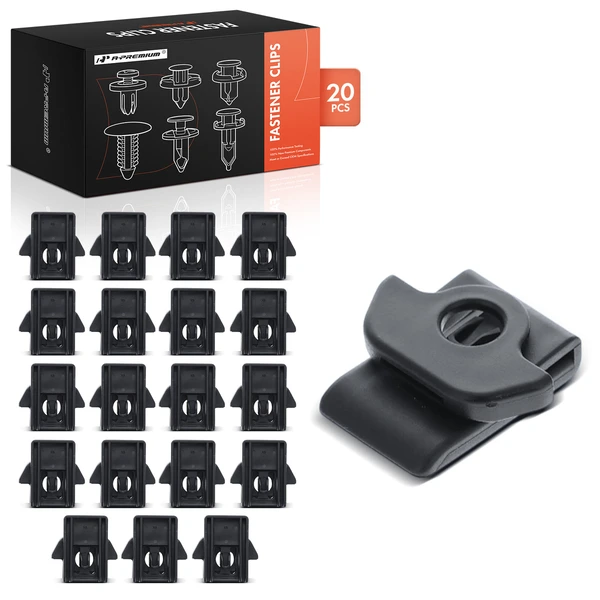 20 Pcs Nylon Black Fender Apron Clip A-Premium APRCF1324