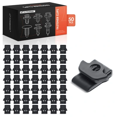 50 Pcs 30mm Nylon Black Fender Liner Retainer Clip