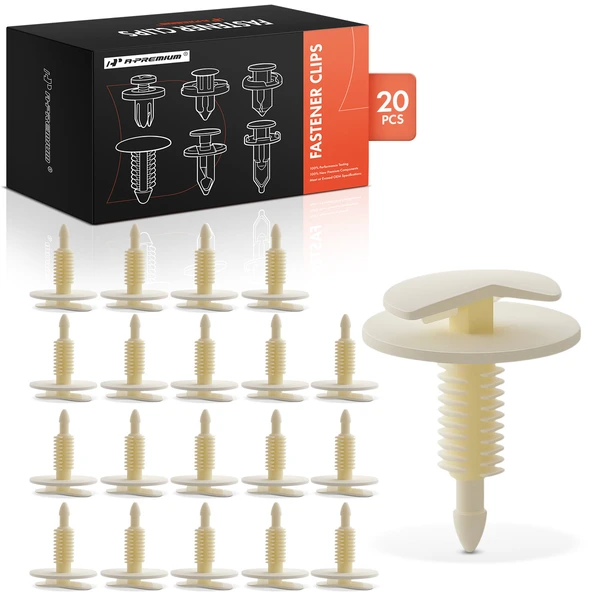 20 Pcs Nylon White Trim Panel Retainer A-Premium APRCF1333