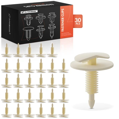 30 Pcs 7.94mm Nylon Trim Panel Retainer Clip Push-Type