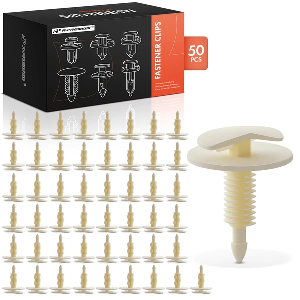 1992-1993 Ford Crown Victoria 50 Pcs Nylon White Trim Panel Retainer A-Premium APRCF1335