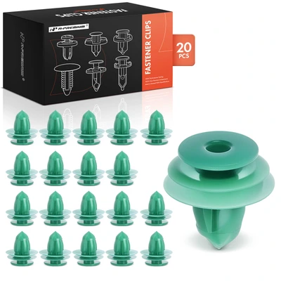 20 Pcs 9.5mm Nylon Door Panel Interior Trim Retainer Clip Triple Head
