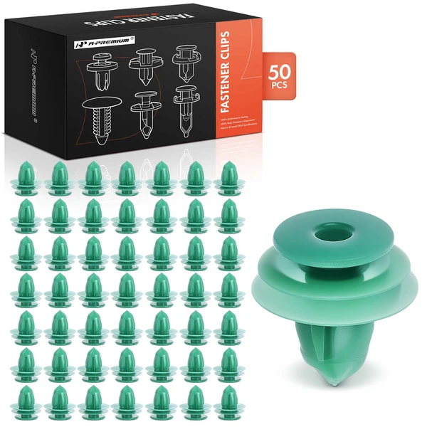 50 Pcs Nylon Green Door Panel & Interior Trim Retainer A-Premium APRCF1341
