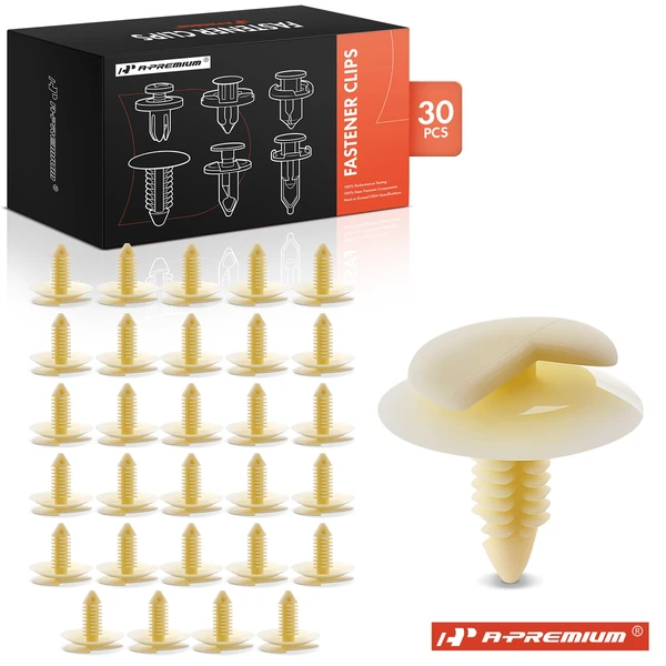 1972-1973 1976-1978 1981-1982 1985-1986 Chevrolet El Camino 30 Pcs Nylon White Door Interior Panel Trim Retainer Clip A-Premium APRCF1346