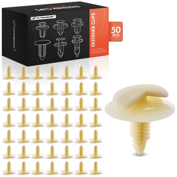 1972-1973 1976-1978 1981-1982 1985-1986 Chevrolet El Camino 50 Pcs Nylon White Door Interior Panel Trim Retainer Clip A-Premium APRCF1347