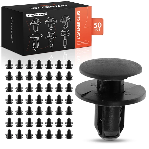 2011-2018 Dodge Charger 50 Pcs 8mm Nylon Black Bumper Retainer Clip A-Premium APRCF1353