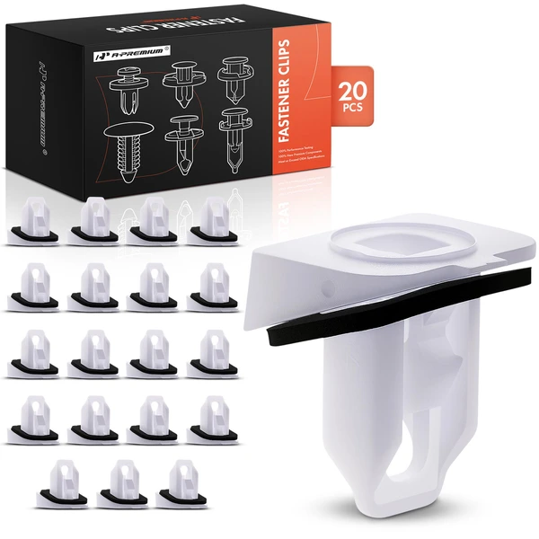 20 Pcs Nylon White Front Bumper Screw Grommet A-Premium APRCF1354