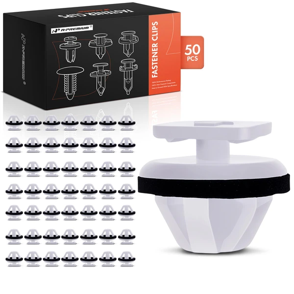 2016-2017 INFINITI QX50 50 Pcs 8mm Nylon White Rocker Molding & Exterior Trim A-Premium APRCF1359