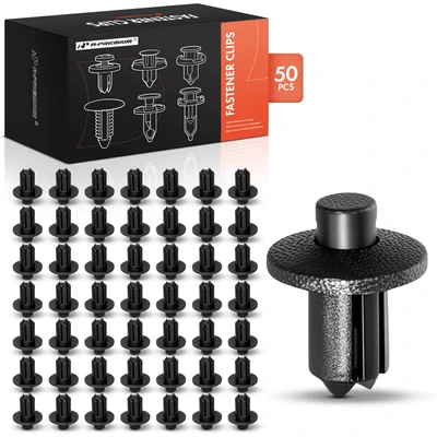 50 Pcs 10mm Nylon Cowl Panel Insulator Retainer Clips Push-Type
