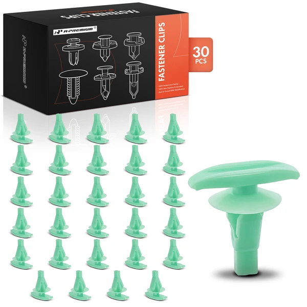 30 Pcs Nylon Green Weatherstrip Retainer Clip A-Premium APRCF1370