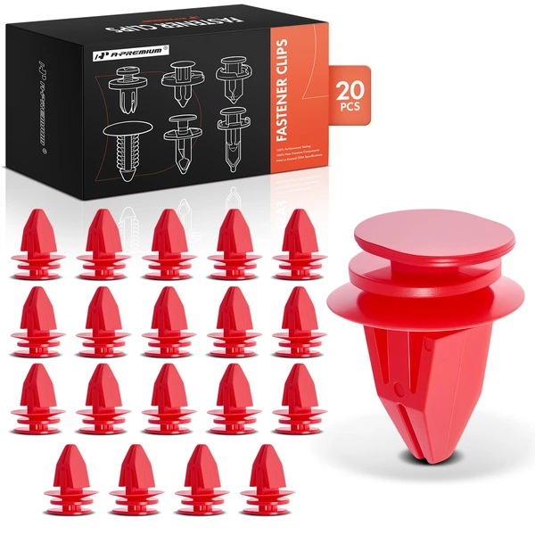 2002-2022 Mini Cooper 20 Pcs Nylon Red Molding Clip A-Premium APRCF1399