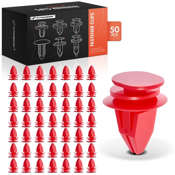 50 Pcs Nylon Red Molding Clip A-Premium APRCF1401