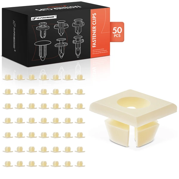 1987-1990 GMC Safari 50 Pcs Nylon White License Plate Nut A-Premium APRCF1407