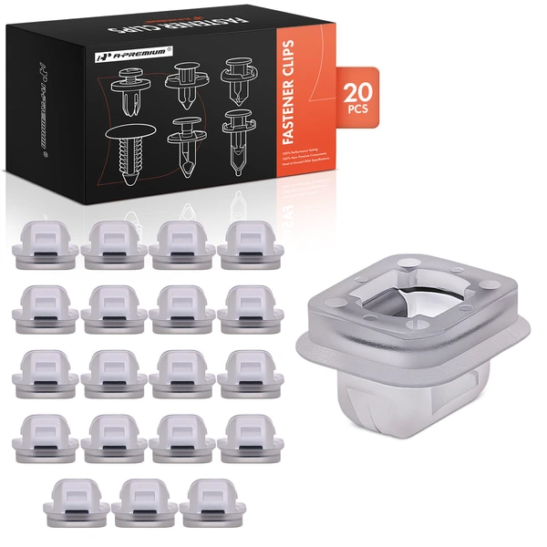 20 Pcs Nylon Clear Door Lateral Trim Grommet with Metal Insert A-Premium APRCF1432