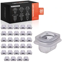 30 Pcs 15mm x 17mm Nylon Trim Plug Retainer Clip with Metal Insert