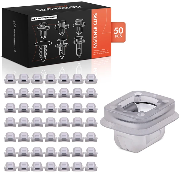 50 Pcs Nylon Clear Door Lateral Trim Grommet with Metal Insert A-Premium APRCF1434