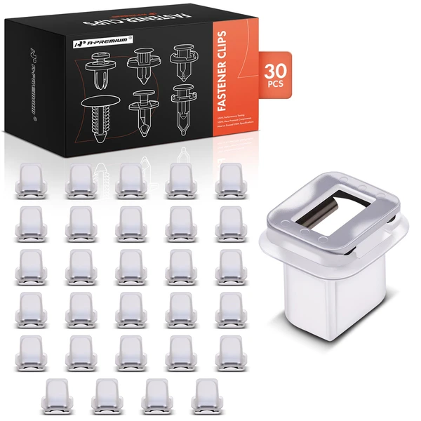 30 Pcs Nylon Clear Interior Trim Carrier Mounting Grommet with Metal Insert A-Premium APRCF1439