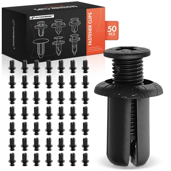 2007-2012 Mazda CX-7 50 Pcs 8mm Nylon Black Push Type Retainer Clip A-Premium APRCF1455