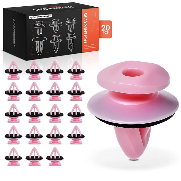 20 Pcs Nylon Pink Molding Clip A-Premium APRCF1456