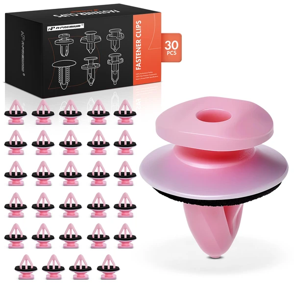 30 Pcs Nylon Pink Molding Clip A-Premium APRCF1457