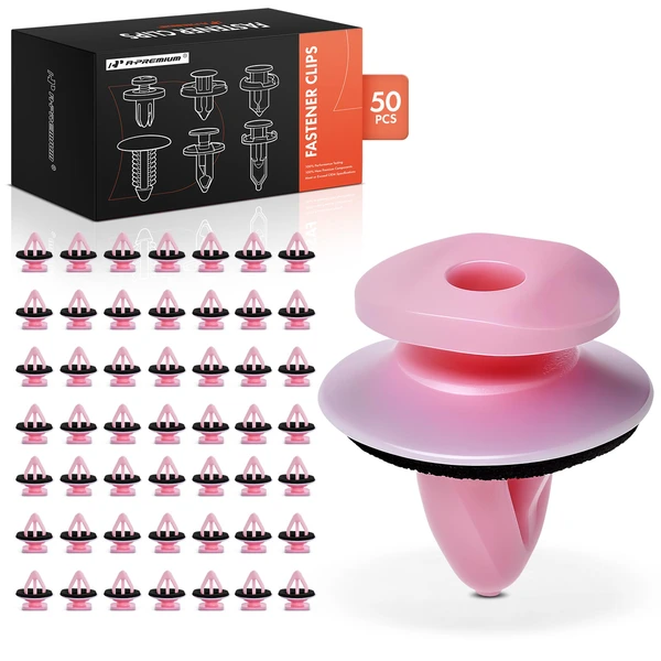 50 Pcs Nylon Pink Molding Clip A-Premium APRCF1458