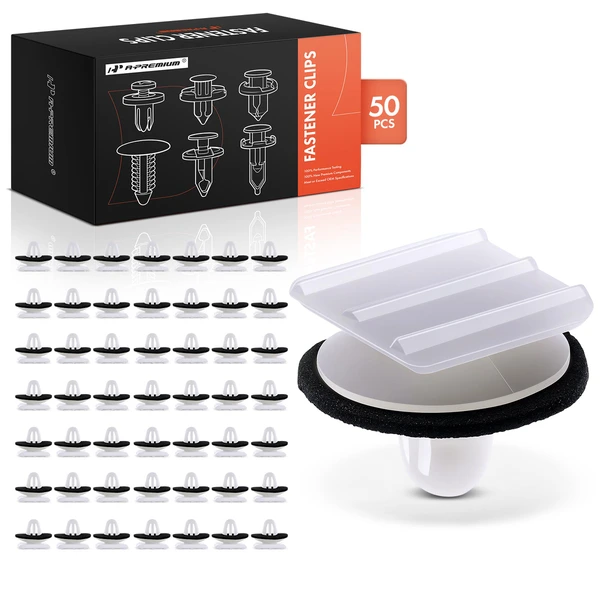 2002-2011 Honda Civic 50 Pcs Nylon White Body Side & Fender Flare & Roof Garnish & Side Sill A-Premium APRCF1461