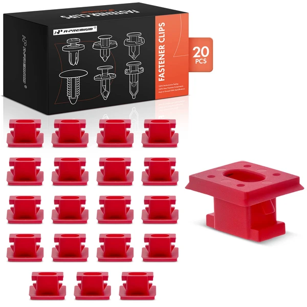 20 Pcs Nylon Red Interior Trim Insert Grommet A-Premium APRCF1465