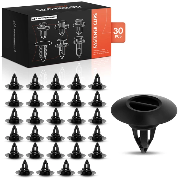 30 Pcs Nylon Black Rocker Panel & Wheel Housing A-Premium APRCF1469