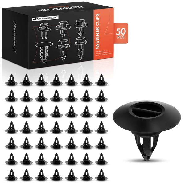 50 Pcs Nylon Black Rocker Panel & Wheel Housing Retainer Clip A-Premium APRCF1470