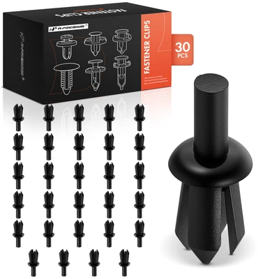 30 Pcs 6.3mm Bumper Grille Trunk Panel Retainer Clips Push-Type