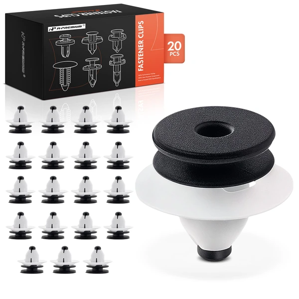 2005-2011 Volvo V50 20 Pcs Nylon Black & White Door Trim & Luggage Compartment & Armrest Tray Trim A-Premium APRCF1498