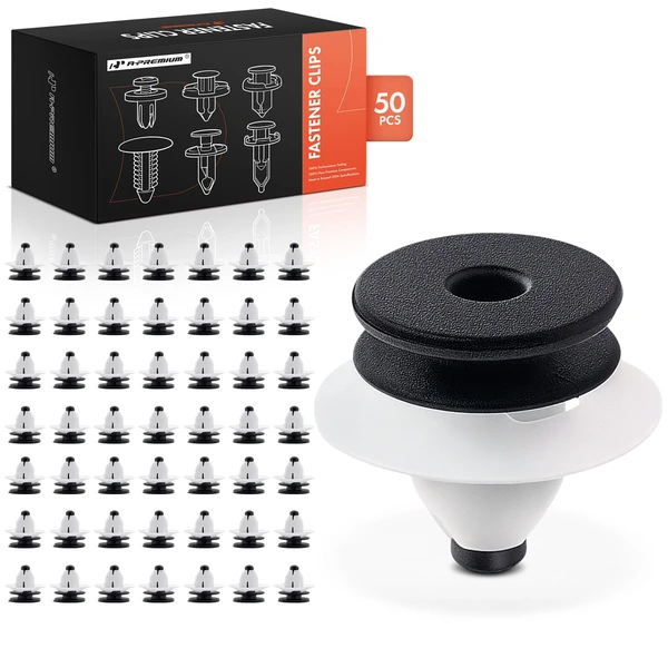 2006-2013 Volvo C70 50 Pcs Nylon Black & White Door Trim & Luggage Compartment & Armrest Tray Trim A-Premium APRCF1500