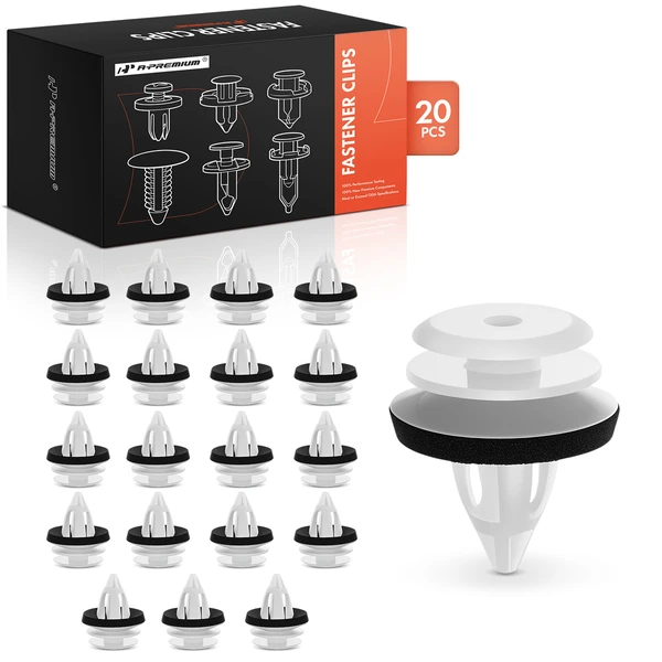 20 Pcs Nylon White Door Panel Lining & Rear Window Retainer Clip A-Premium APRCF1504