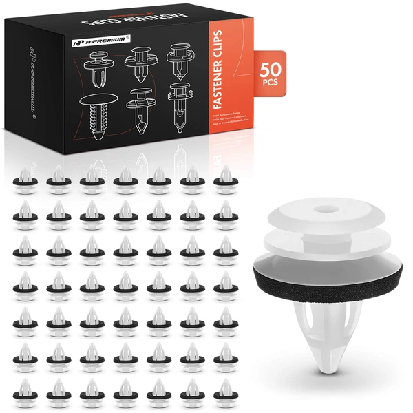 50 Pcs Nylon White Door Panel Lining & Rear Window A-Premium APRCF1506