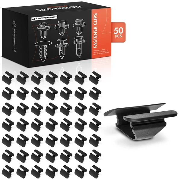 50 Pcs Nylon Black Hood Insulation Retainer Clip A-Premium APRCF1512